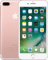 Roségouden iPhone 7 Plus met dual camera en homeknop, voorkant en achterkant zichtbaar