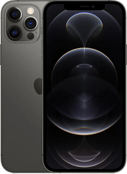 Refurbished iPhone 12 Pro in zwart met driedubbele camera en strak ontwerp