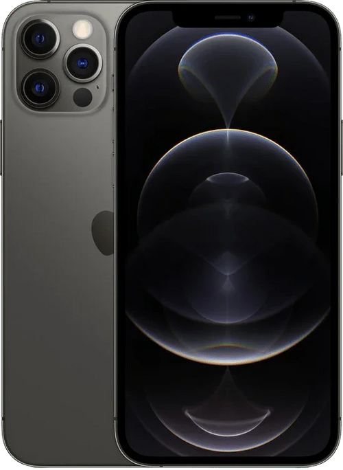 Refurbished iPhone 12 Pro in zwart met driedubbele camera en strak ontwerp