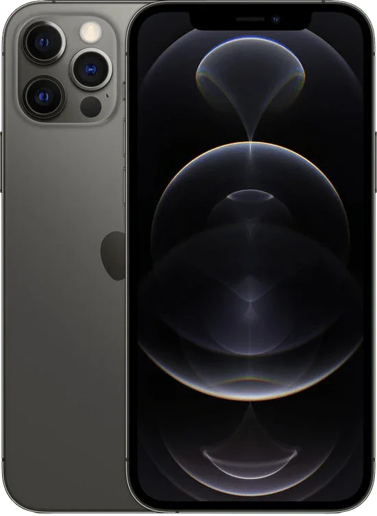 Refurbished iPhone 12 Pro in zwart met driedubbele camera en strak ontwerp