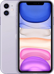 Lila iPhone 11 met dual camera en kleurrijk scherm, refurbished smartphone productfoto