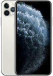 Refurbished iPhone 11 Pro zilver met drievoudige camera en OLED-scherm, voorkant en achterkant