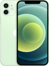 Lichtgroene iPhone 12 met dual camera en helder scherm, refurbished smartphone productfoto