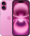 Roze iPhone 15 met dubbele camera en modern scherm, Apple smartphone, voorkant en achterkant zicht